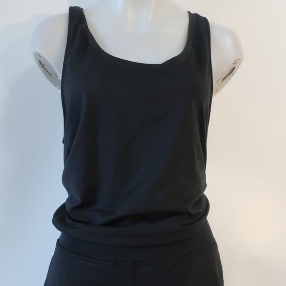 Women Sweaty Betty Black Flat Front Stretch Sleeveless Gary Jumpsuit L - Picture 4 of 12